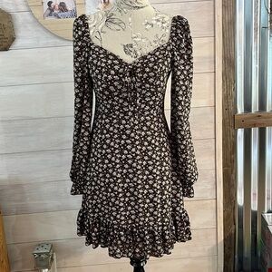 SHEIN Brown Daisy Dress S